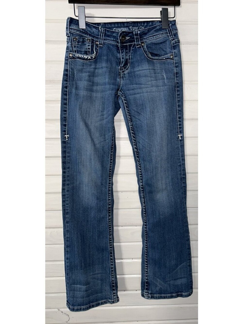 Cowgirl Tuff Sz 26x31 Jeans “Midnight Blue” Bootcut Denim Stretch Western Work
